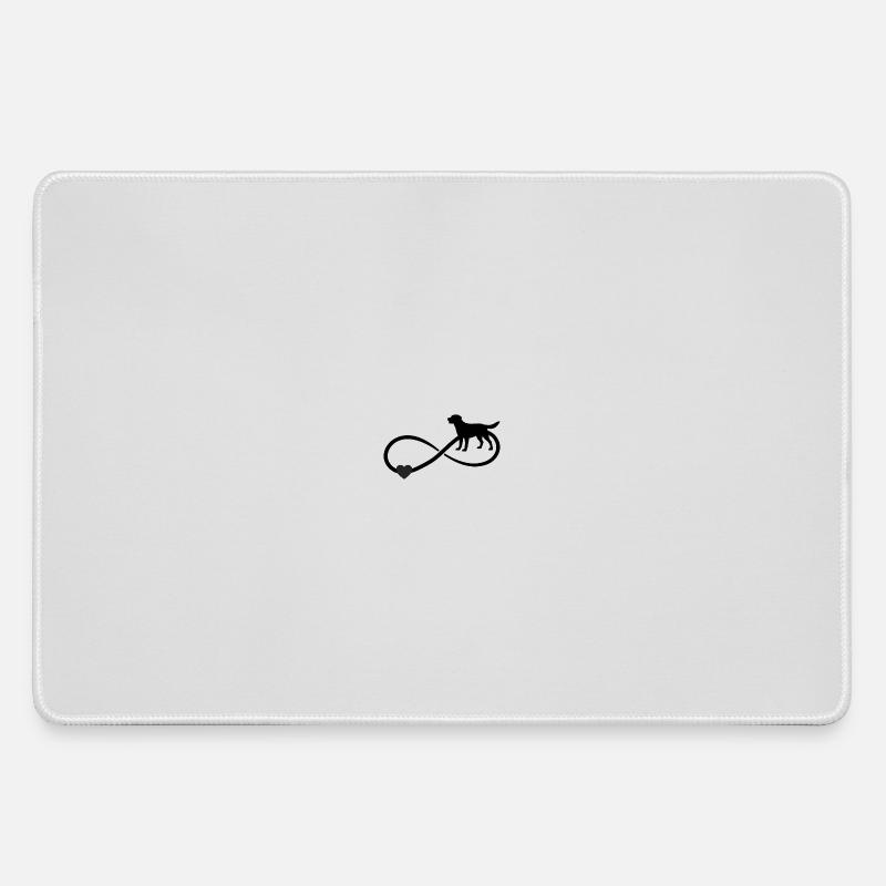 Labrador infinity sign - Large Gaming Mouse Mat - grey