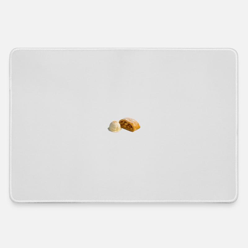 Apfelstrudel mit Vanilleeis - Large Gaming Mouse Mat - grey