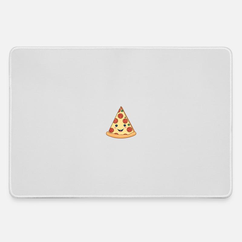 Cozy pizza slice - Large Gaming Mouse Mat - grey
