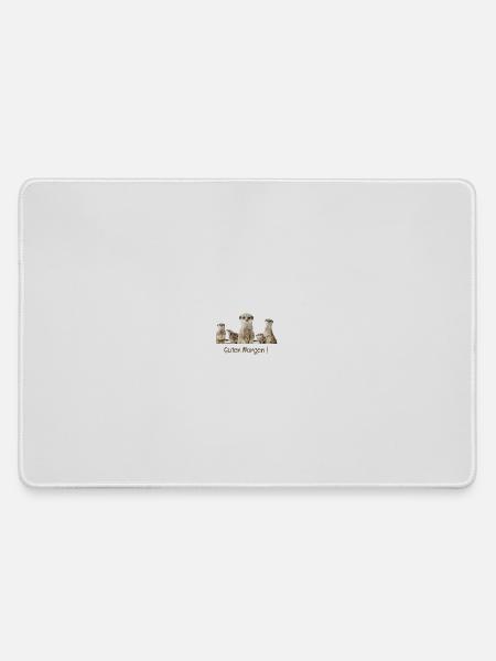 Guten Morgen - Mousepad groß für Gamer - Grau