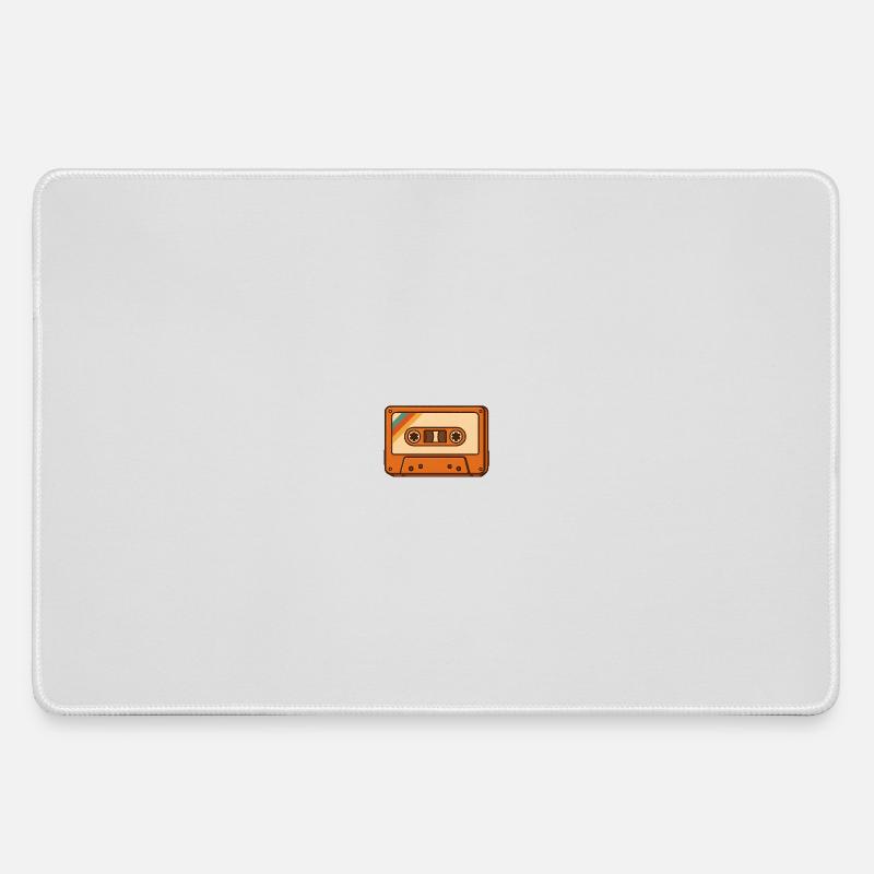 Retro Cassette - Large Gaming Mouse Mat - grey