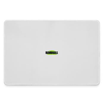 Handball Neon-Grün Typo-Print - Mousepad groß für Gamer - Grau - Vorne