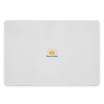 Keep Shining – Sonne – Minimalistisch - Mousepad groß für Gamer - Grau - Vorne