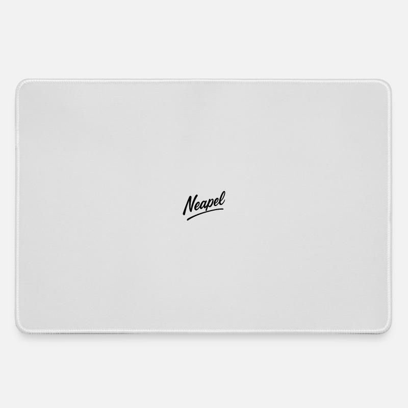 Naples Script Lettering - Large Gaming Mouse Mat - grey