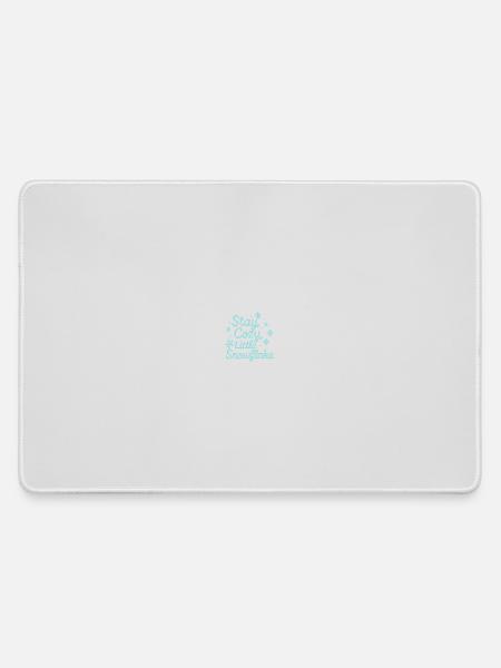Stay Cozy Snowflake Neon Script - Mousepad groß für Gamer - Grau