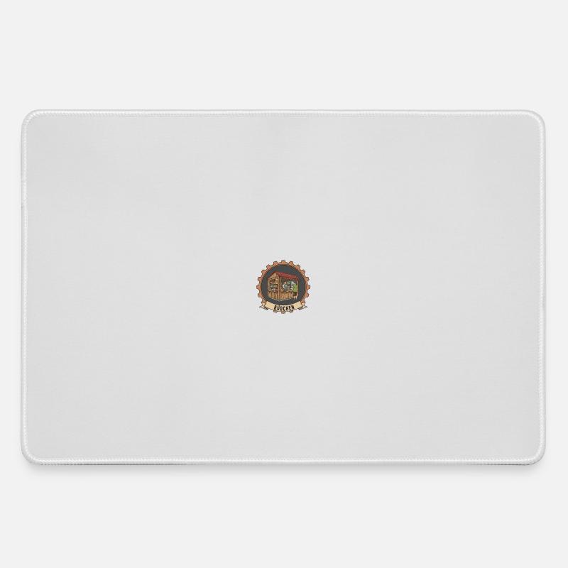 Büdchen sales booth illustration - Large Gaming Mouse Mat - grey