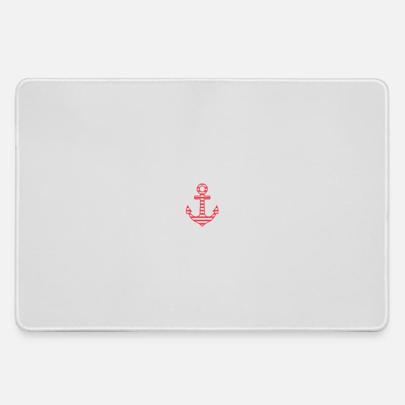 Anchor Illustration - Large Gaming Mouse Mat - grey
