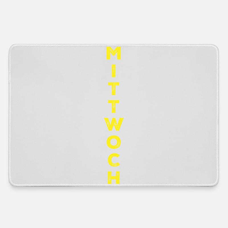 Wednesday - yellow - Large Gaming Mouse Mat - grey