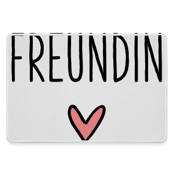 Freundin Herz Geschenk Freundschaft Liebe - Mousepad groß für Gamer - Grau - Vorne