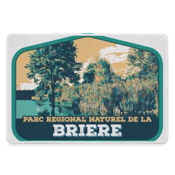 Écusson Paysage Brière : Nature Authentique - Grand tapis de souris gamer - bruyère - Devant