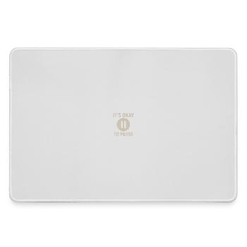 It's okay to pause – minimalist wellness message - Large Gaming Mouse Mat - grey - Front