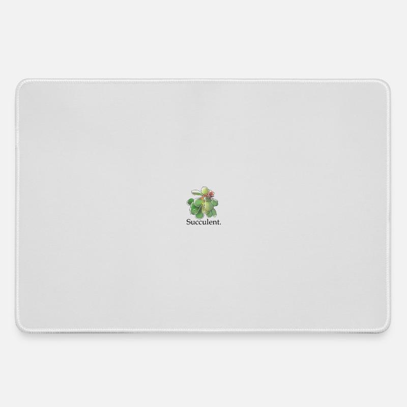Succulent Blossom Watercolor - Large Gaming Mouse Mat - grey