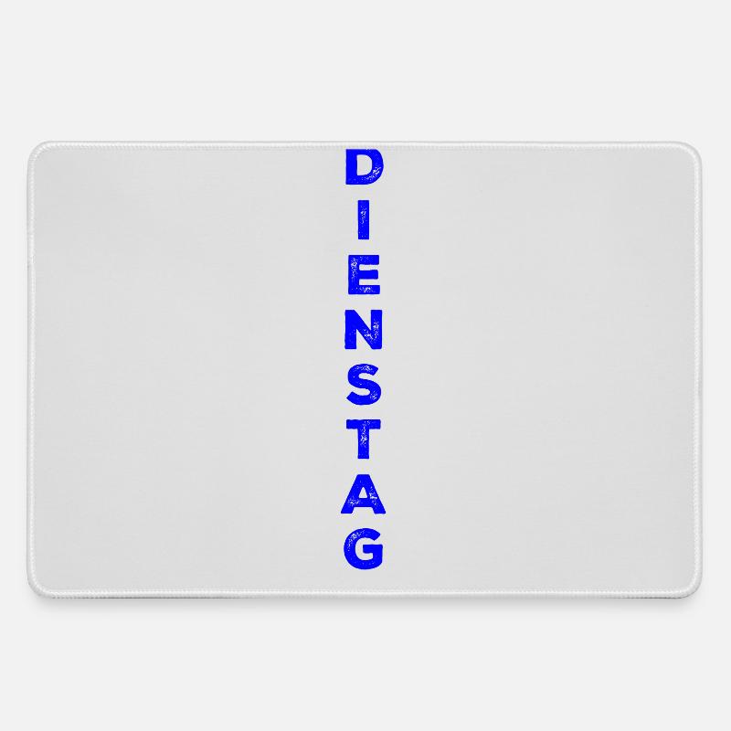 Tuesday - blue - Large Gaming Mouse Mat - grey