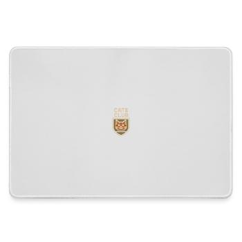 Pixel Art Cat Club Emblem - Large Gaming Mouse Mat - grey - Front