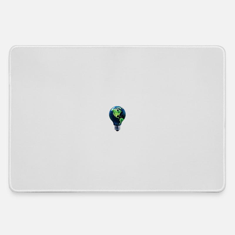 Light Bulb World - Large Gaming Mouse Mat - grey