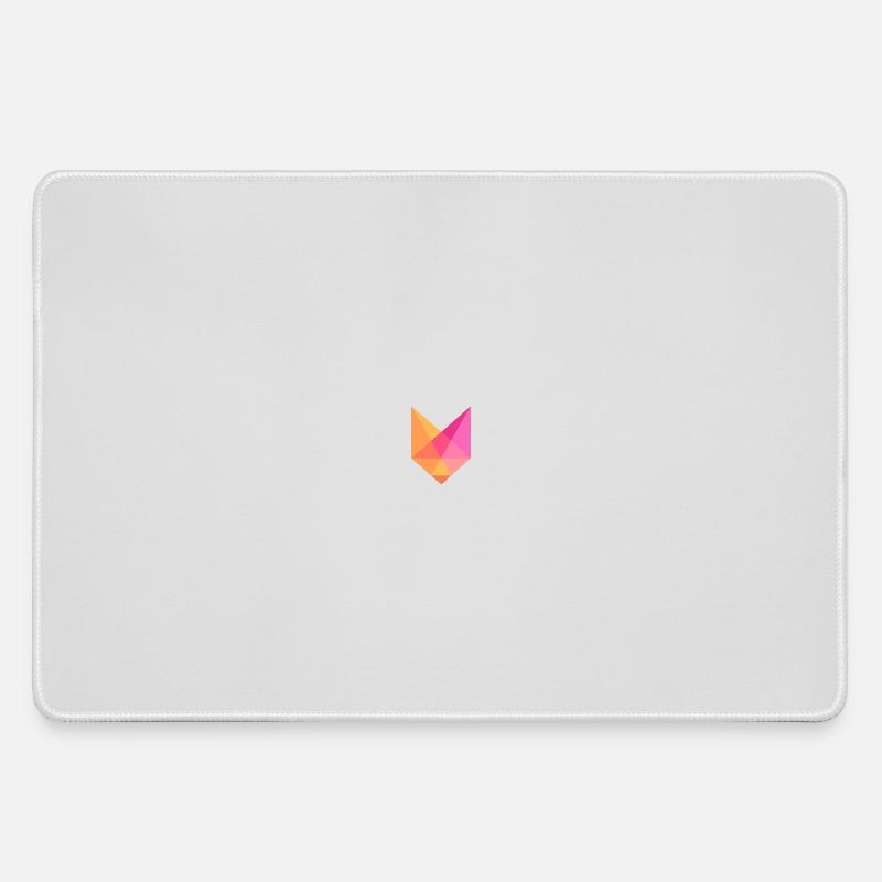 Colorful Geometric Fox Abstract Design - Large Gaming Mouse Mat - grey