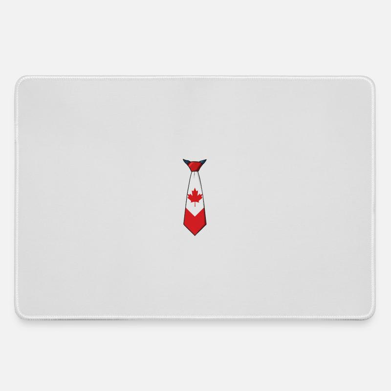 Canada Tie – Flag Design - Large Gaming Mouse Mat - grey