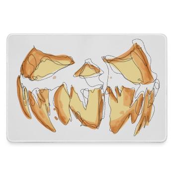 Kürbis Gesicht Halloween Scribble - Mousepad groß für Gamer - Grau - Vorne
