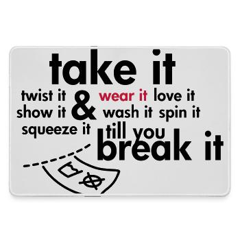 Take it & wear it.. - Large Gaming Mouse Mat - grey - Front