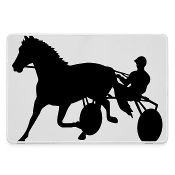 trabrennen traber pferdesport - Mousepad groß für Gamer - Grau - Vorne