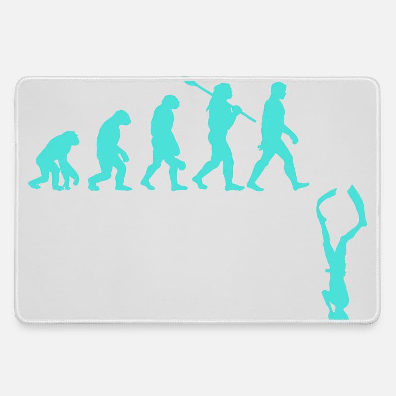 Freediving Evolution - Large Gaming Mouse Mat - grey