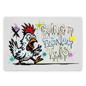 Going to Hendl This Graffiti Denglisch Spruch - Mousepad groß für Gamer - Grau - Vorne