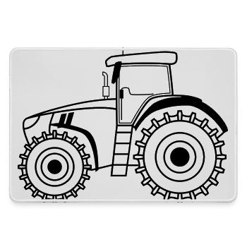 Traktor Symbol Umriss Landwirtschaft - Mousepad groß für Gamer - Grau - Vorne