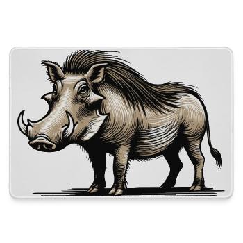 Warzenschwein - Mousepad groß für Gamer - Grau - Vorne