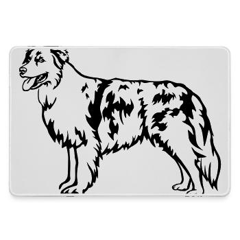 Australian Shepherd - Mousepad groß für Gamer - Grau - Vorne