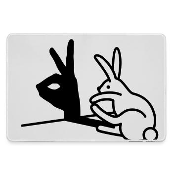Drôle lapin main ombre projection lapin - Grand tapis de souris gamer - bruyère - Devant