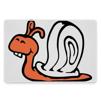 Schnecke Hasenzähne niedlich süß glücklich lustig - Mousepad groß für Gamer - Grau - Vorne
