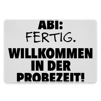 Abitur finished - Large Gaming Mouse Mat - grey - Front