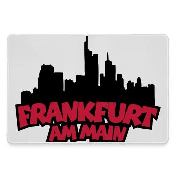 Francfort Skyline (Noir / Rouge) - Grand tapis de souris gamer - bruyère - Devant