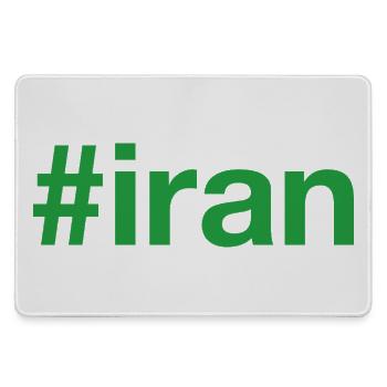 Iran Hashtag - Large Gaming Mouse Mat - grey - Front
