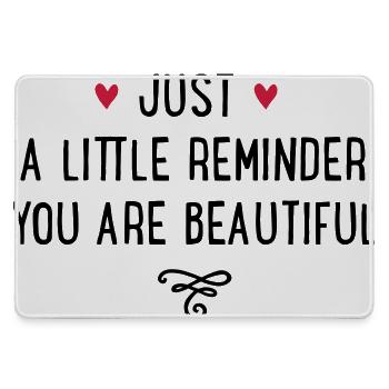 you are beautiful - Large Gaming Mouse Mat - grey - Front