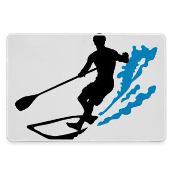 stand up paddling - Large Gaming Mouse Mat - grey - Front