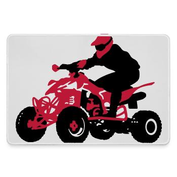 Quad - Mousepad groß für Gamer - Grau - Vorne