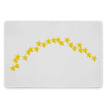 Sternenbogen Halbkreis kleine 3D Sterne - Mousepad groß für Gamer - Grau - Vorne