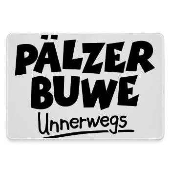 Pälzer Buwe Unnerwegs - Pfälzer Männer auf Tour - Mousepad groß für Gamer - Grau - Vorne
