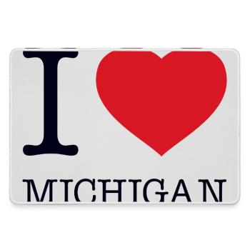 J’ADORE LE MICHIGAN - Grand tapis de souris gamer - bruyère - Devant