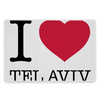 I LOVE TEL AVIV - Grand tapis de souris gamer - bruyère - Devant