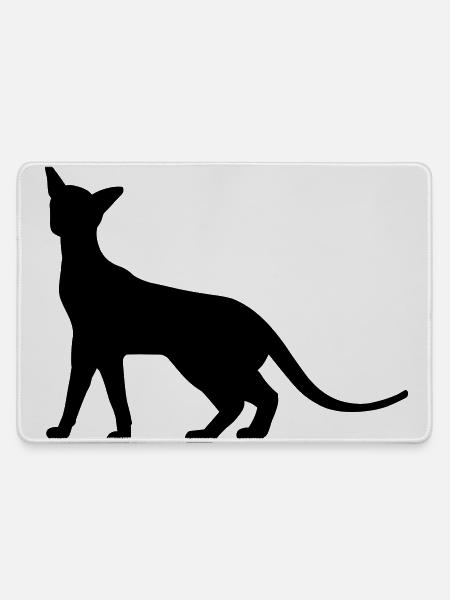 Siam Katze - Mousepad groß für Gamer - Grau