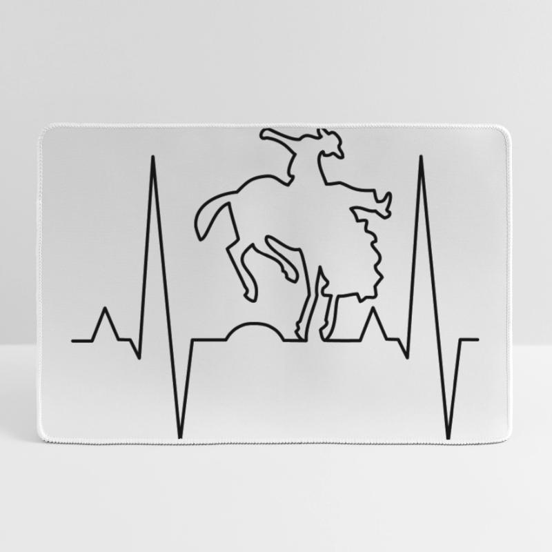 Conception d’impression de cavalier de rodéo Grand tapis de souris gamer
