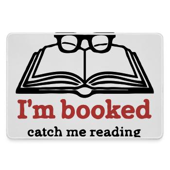 I’m Booked – Catch Me Reading - Mousepad groß für Gamer - Grau - Vorne