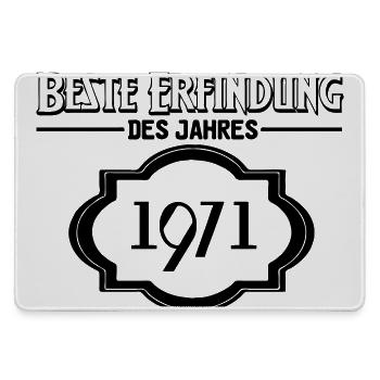 Beste Erfindung des Jahres 1971 Geschenk - Mousepad groß für Gamer - Grau - Vorne