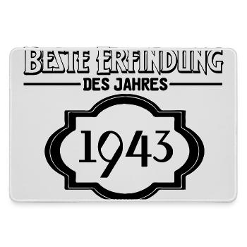 Beste Erfindung des Jahres 1943 Geschenk - Mousepad groß für Gamer - Grau - Vorne