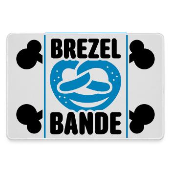 brezel bande - Mousepad groß für Gamer - Grau - Vorne