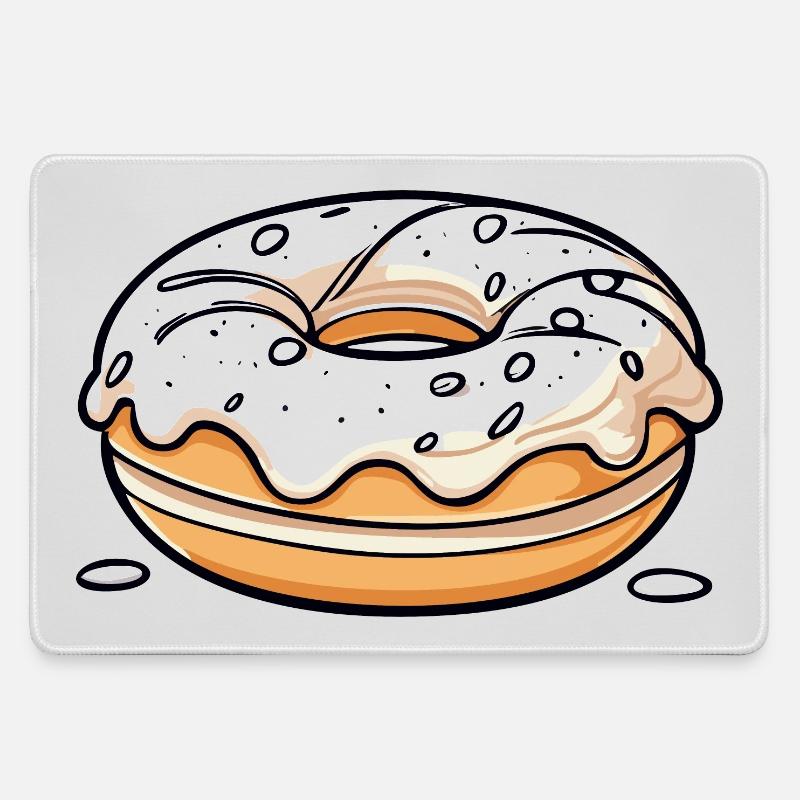 Doughnut - Large Gaming Mouse Mat - grey