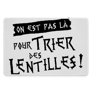 On est pas là pour trier des lentilles ! - Grand tapis de souris gamer - bruyère - Devant