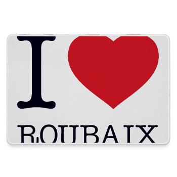 I LOVE ROUBAIX - Large Gaming Mouse Mat - grey - Front
